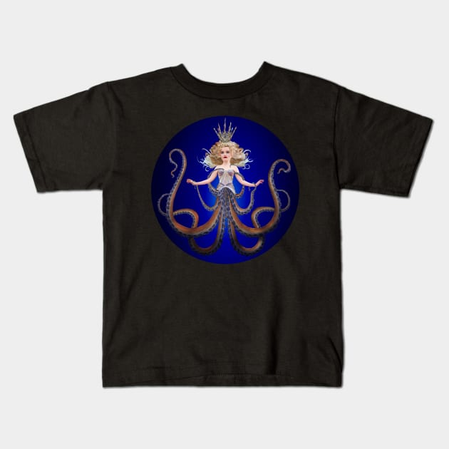 Octopus Queen Kids T-Shirt by KIMYKASK